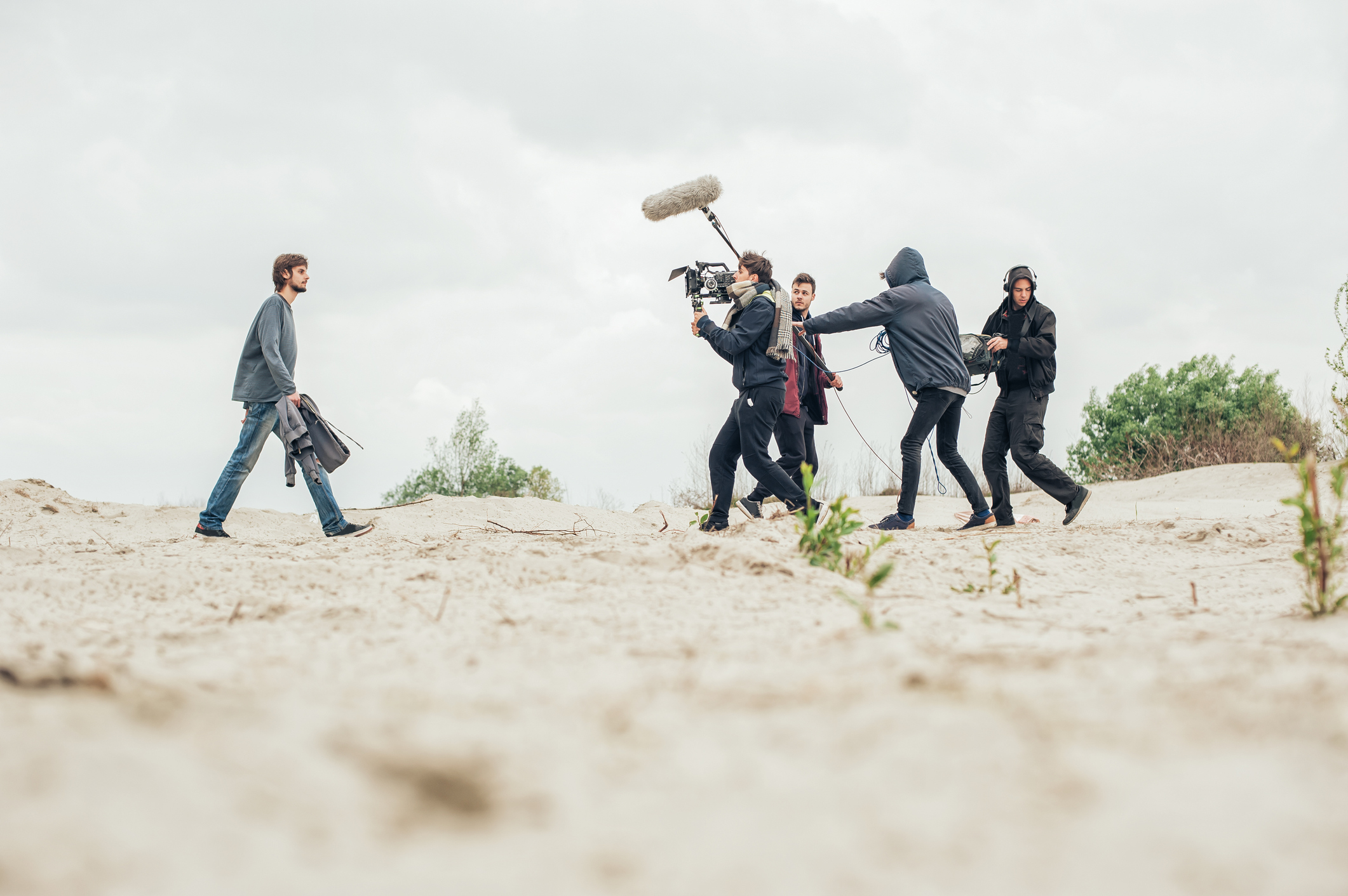 Photo d'un tournage à la plage